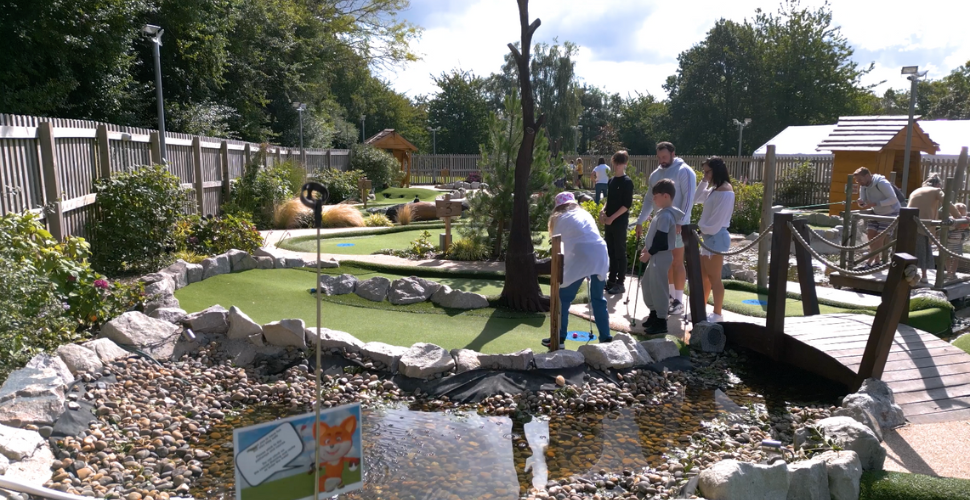 Crazy golf at China Fleet Woodland Adventure Golf